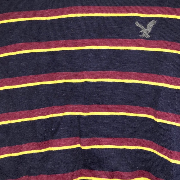 AEO Navy STRIPED SWEATER - Picture 3 of 10